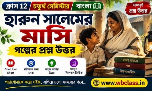 হারুন সালেমের মাসি গল্পের প্রশ্ন উত্তর