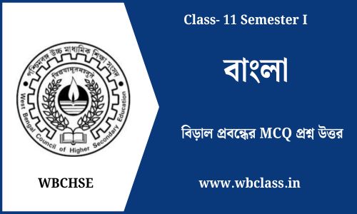 বিড়াল প্রবন্ধের MCQ প্রশ্ন উত্তর