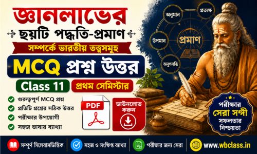 জ্ঞানলাভের ছয়টি পদ্ধতি-প্রমাণ সম্পর্কে ভারতীয় তত্ত্বসমূহ MCQ প্রশ্ন উত্তর