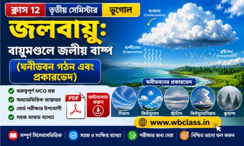 প্রাকৃতিক ভূগোলের মৌলিক বিষয়সমূহ : জলবায়ু MCQ প্রশ্ন উত্তর